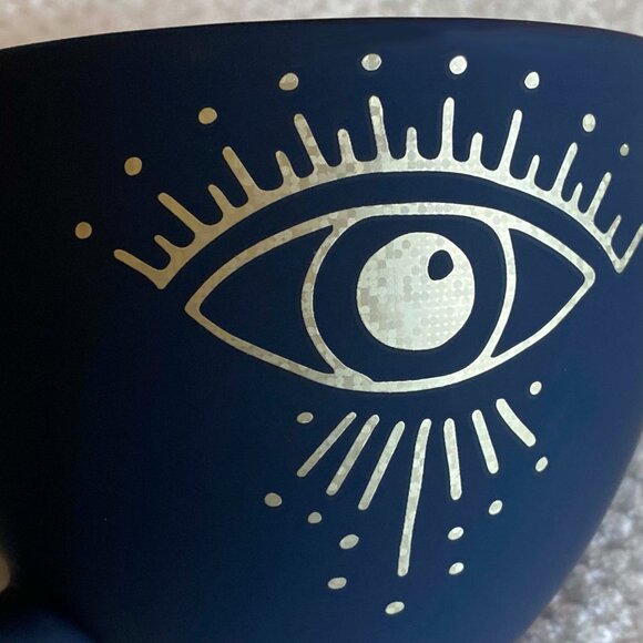 Stay Wild Moon Child Third Eye Matte Navy Blue Wide 18oz Cappuccino Coffee Mug - Picture 3 of 10